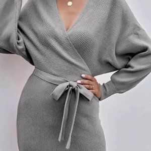 Gray Sweater dress